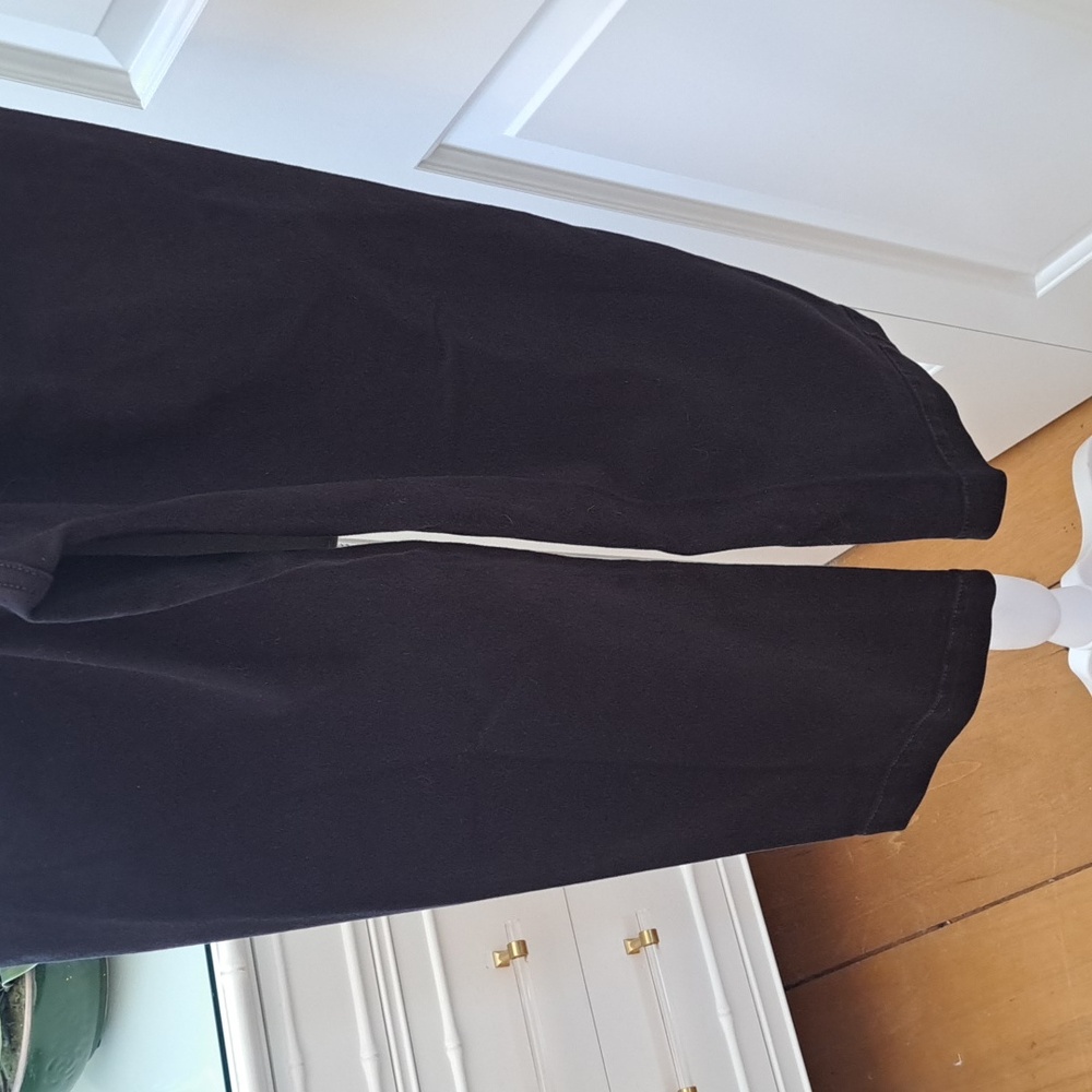 Everlane Womens Black Stretch Utility High Rise‎ Wide Leg Crop Pants 28 - Picture 6 of 9